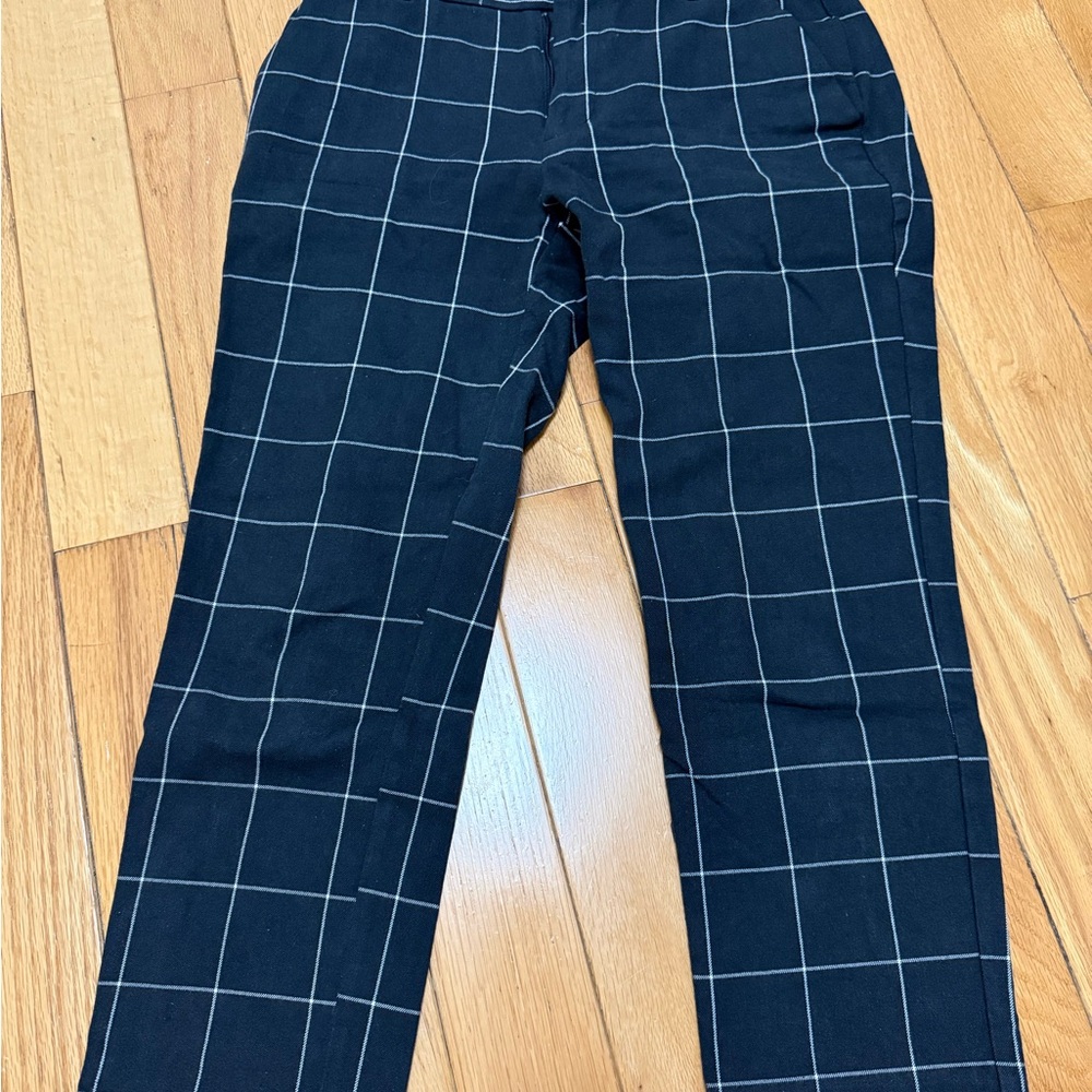 GAP Navy Checkered Chinos